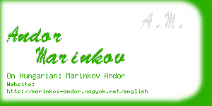 andor marinkov business card